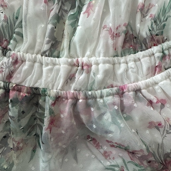 Floral Sheer Ruffle Top - Picture 2 of 4